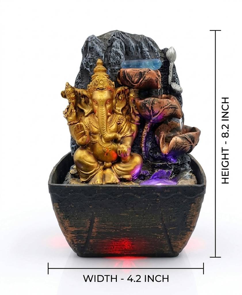 F NO 2 ( Divine Ganesha LED Water Fountain Showpiece ) - Image 2