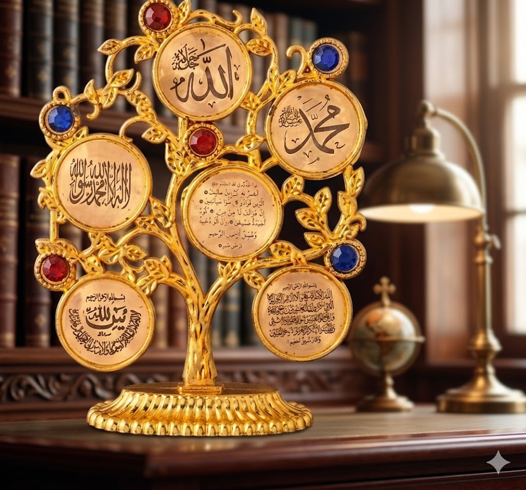 3911 (Elegant Golden Islamic Prayer Tree Décor)