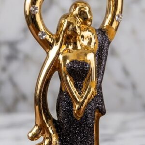4700 (Golden Crystal Heart Couple Figurine)
