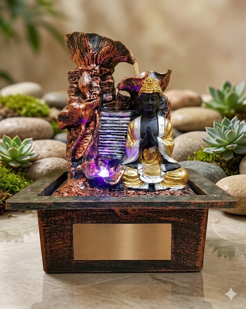 SG 42 NOF ( Peaceful Buddha LED Water Fountain for Home & Meditation Décor )