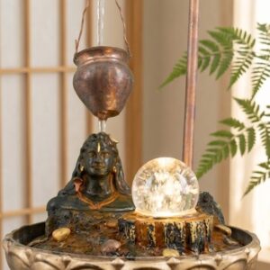 ( NC SEVLEG SMALL ) Shiv Serenity LED Water Fountain with Crystal Ball