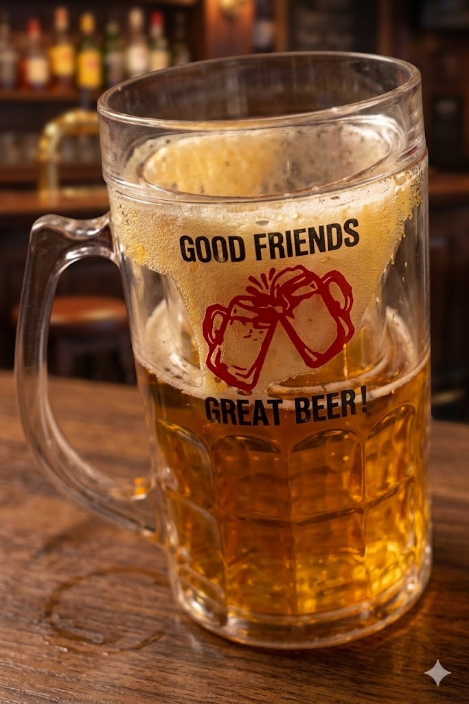 5009 (Good Friends Great Beer Classic Glass Beer Mug)