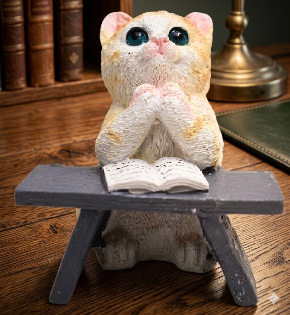 51705 (Cute Reading Kitty Decorative Showpiece)