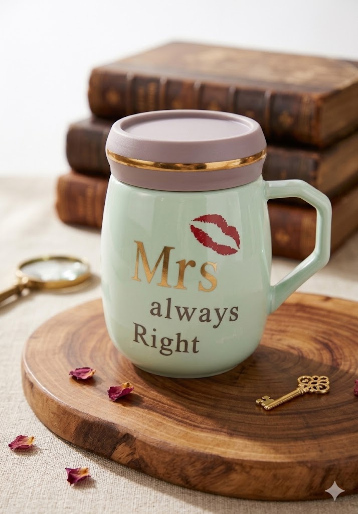 5398 ( Mrs Always Right Ceramic Mug with Lid )
