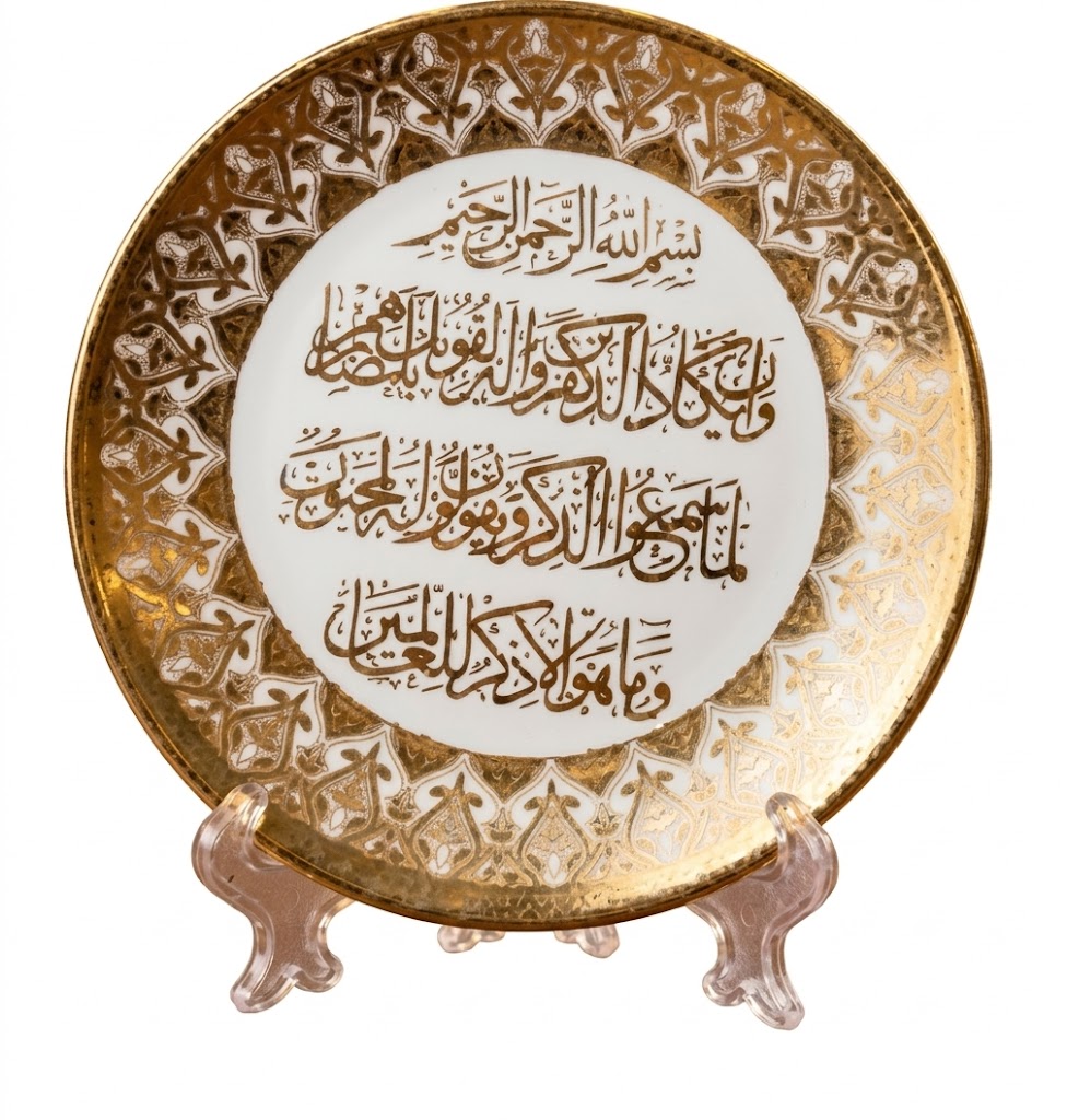 5496 (Elegant Islamic Calligraphy Ceramic Display Plate) - Image 2