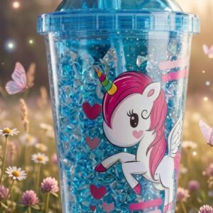 5706 ( Magical Unicorn Glitter Tumbler with Straw )