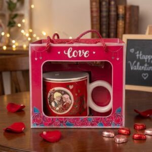 649 (Love in Bloom – Romantic Couple Ceramic Mug Gift Set)