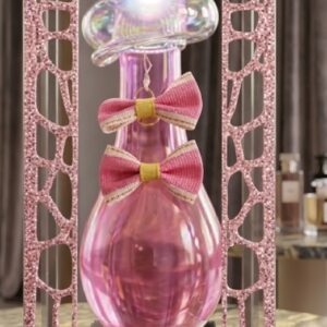 6901 (Elegant Pink Crystal Perfume Bottle Décor Set)