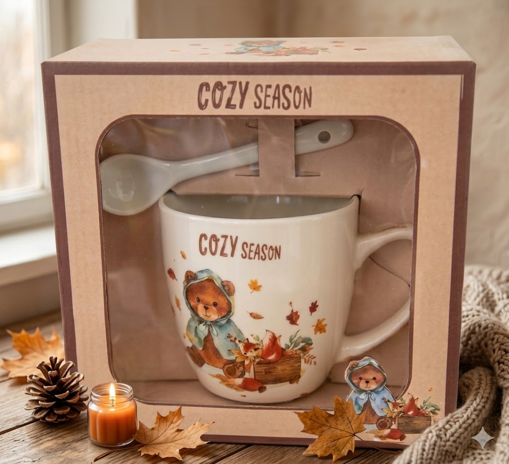7046 (Cozy Season Woodland Mug Gift Set)