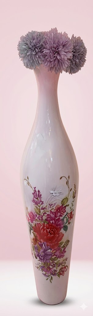 711 ( Elegant Floral Design Floor Vase – Decorative Metal Vase )