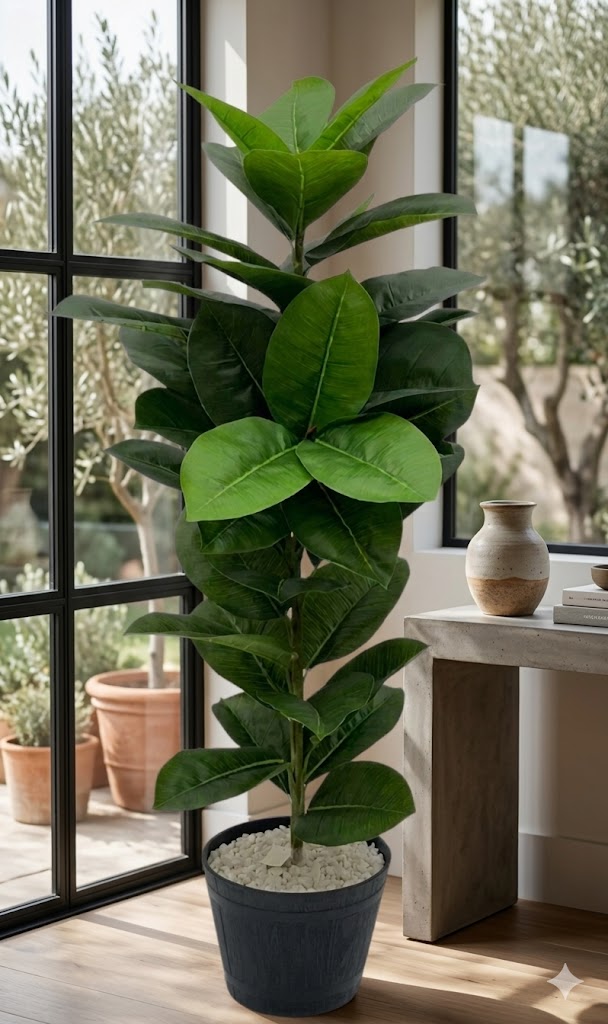 7248-3 (Elegant Artificial Rubber Plant)