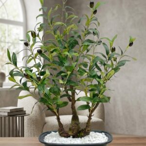 7374 (Artificial Olive Tree Bonsai Mediterranean Style Mini Tree)