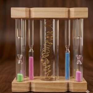 7438 (Aurora Flow – Decorative Multi-Tube Hourglass Sculpture)