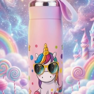 7529 (Cute Unicorn Kids Insulated Water Bottle)