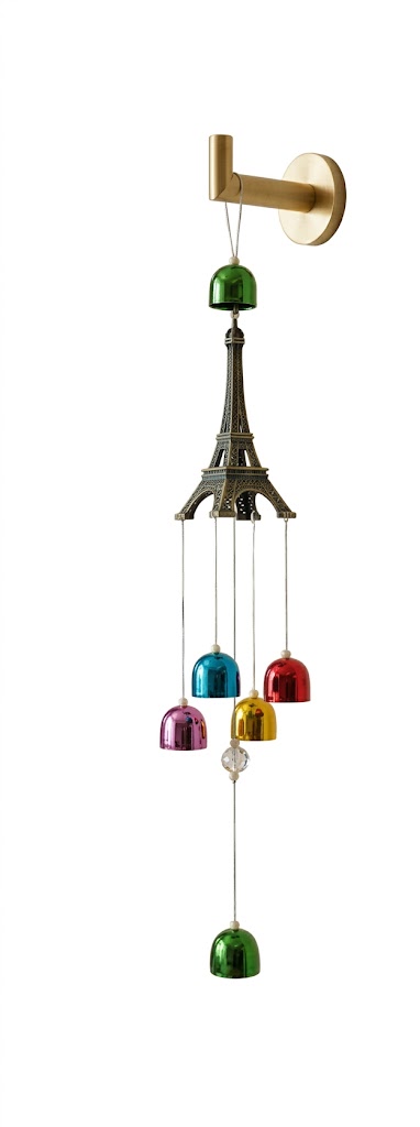 7898 (Eiffel Tower Multicolor Bell Wind Chime) - Image 2