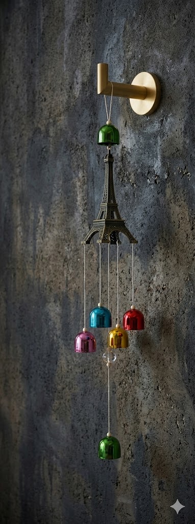 7898 (Eiffel Tower Multicolor Bell Wind Chime)