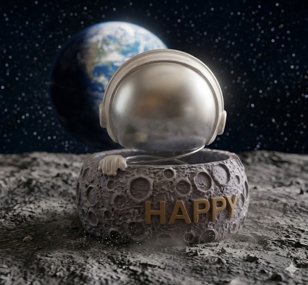 7979 (Astronaut Moon Happy Decorative Storage Box)