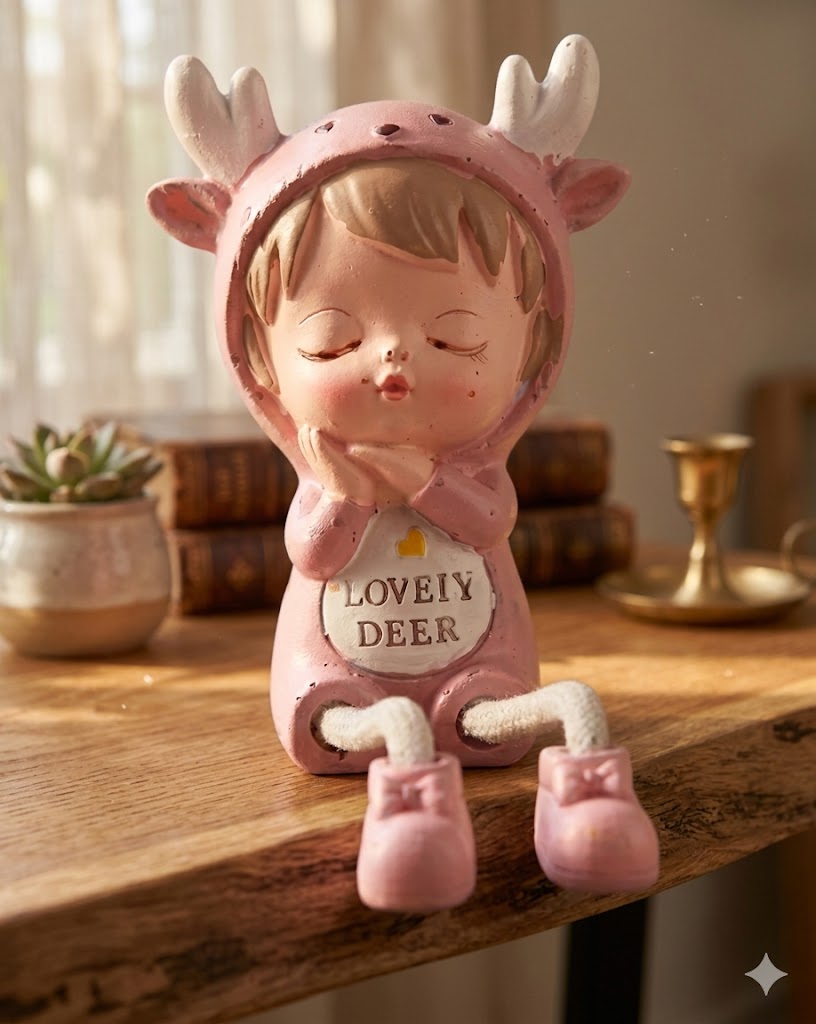 7982 (Lovely Deer Baby Sitting Figurine)