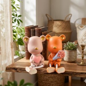 8185 (Cute Bear Couple Decorative Figurine Set)