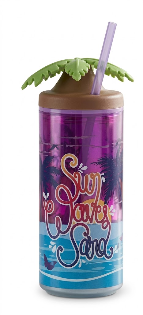 8358 (Palm Paradise “Sun, Love & Sand” Tumbler) - Image 2