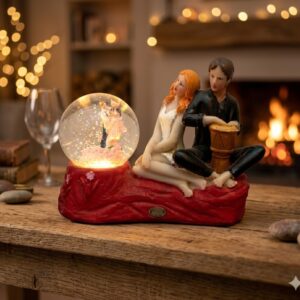 8704 (Romantic Melody Couple Snow Globe Figurine)