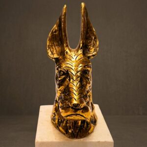 8864 ( Royal Golden Doberman Head Decorative Showpiece  )