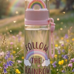 8883 (Follow the Rainbow Dream Glass Water Bottle)