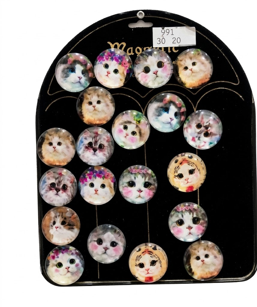 895 (Cute Cat Face Glass Cabochon Set Decorative Craft Embellishments) - Image 2