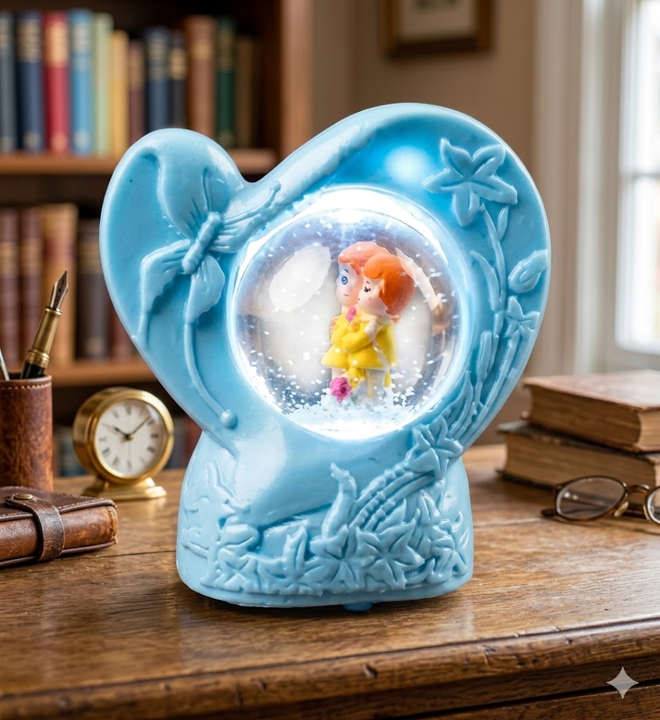9170 (Enchanted Love Heart Snow Globe Figurine)