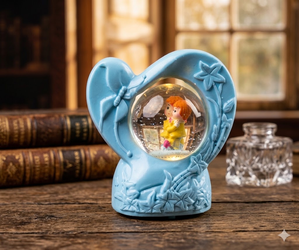 9170 (Enchanted Heart Kids Snow Globe Figurine)
