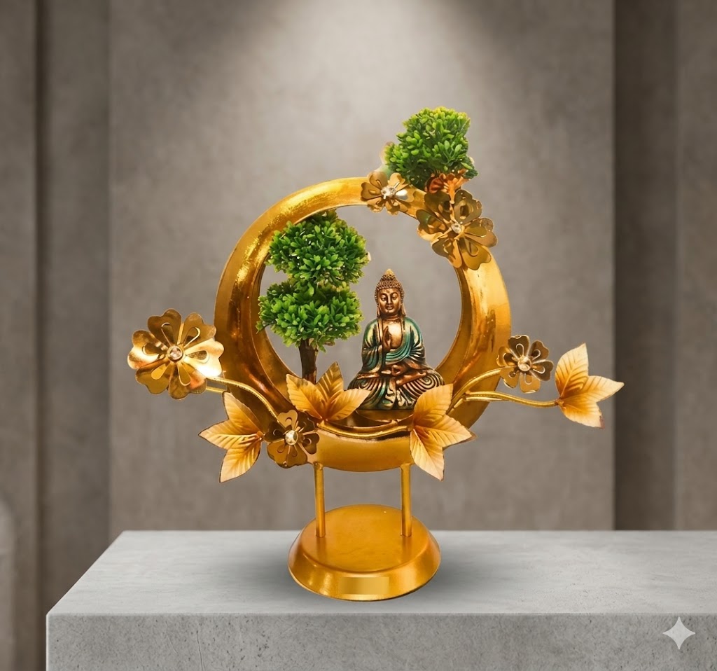 9CHAND ( Golden Crescent Buddha Table Décor )