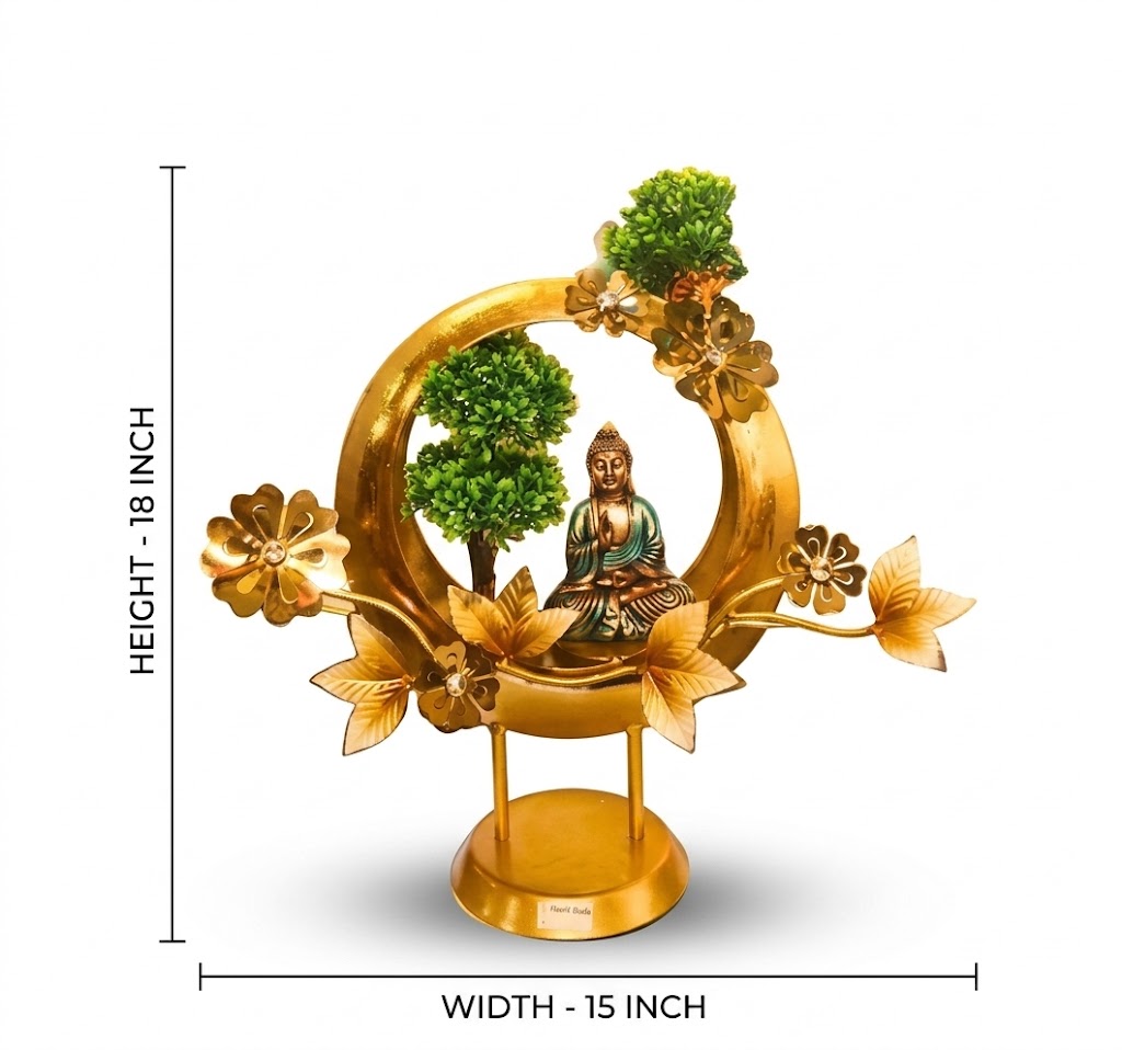9CHAND ( Golden Crescent Buddha Table Décor ) - Image 2