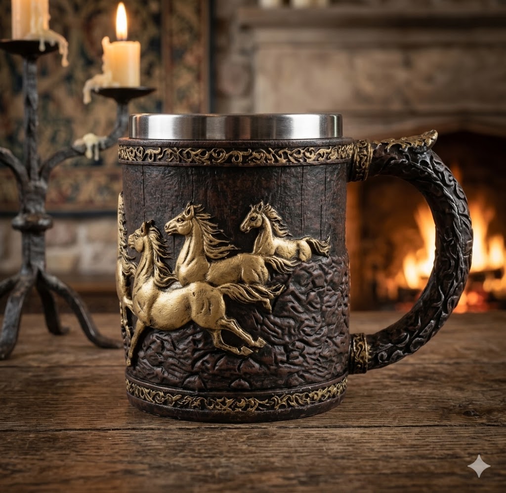 3119 (Majestic Stallion Embossed Tankard Mug)