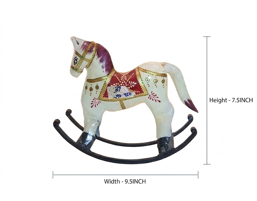 C-31 ( Handcrafted Wooden Rocking Horse Showpiece ) - Image 2