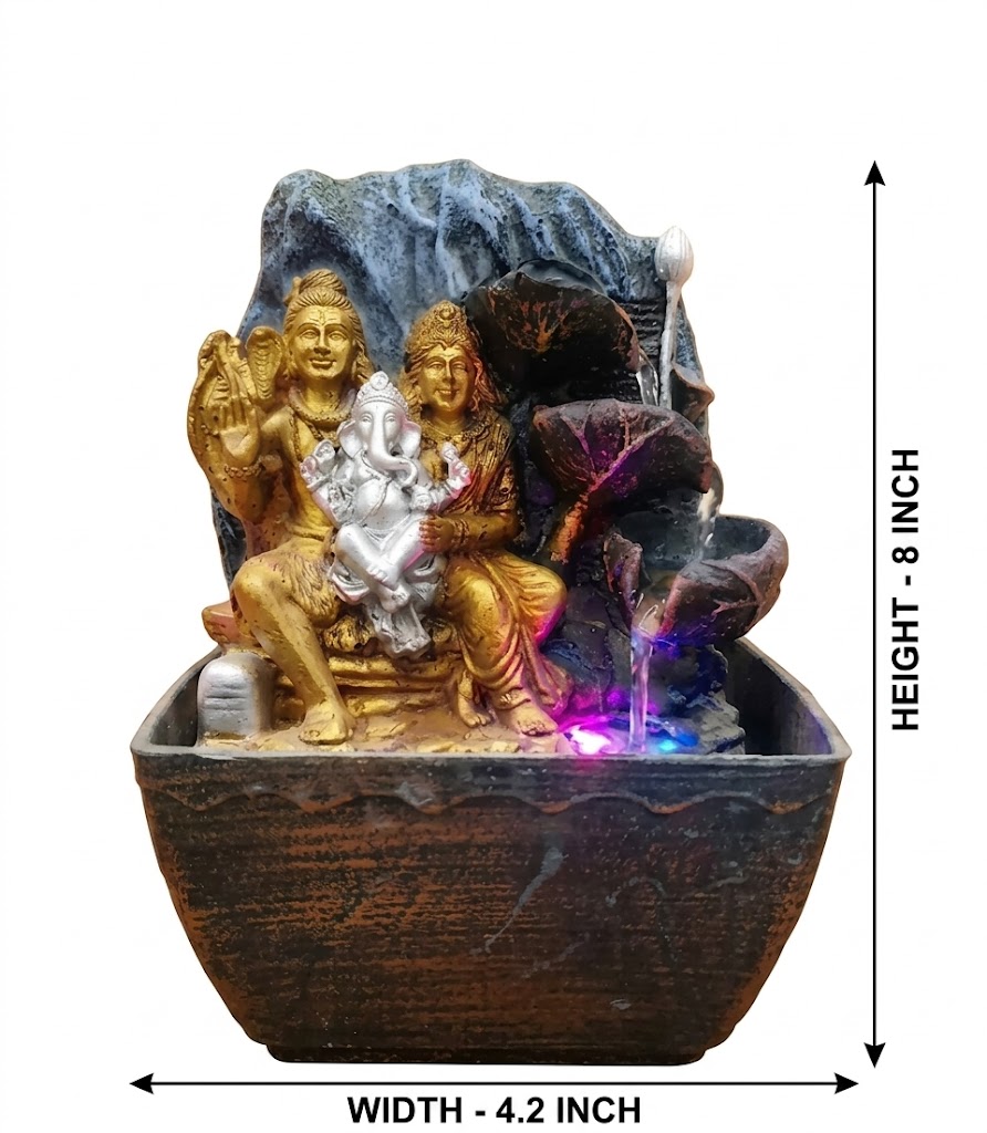 F NO 13 ( Shiv Parivar LED Water Fountain Showpiece ) - Image 2