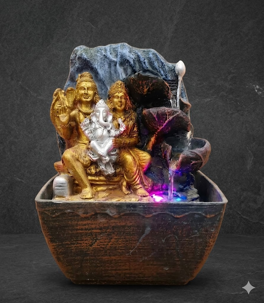 F NO 13 ( Shiv Parivar LED Water Fountain Showpiece )