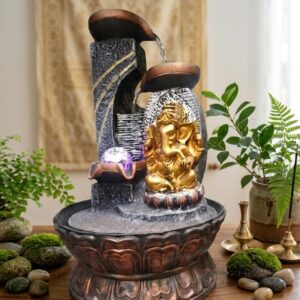 BG 27  ( Elegant Lord Ganesha LED Water Fountain Showpiece )