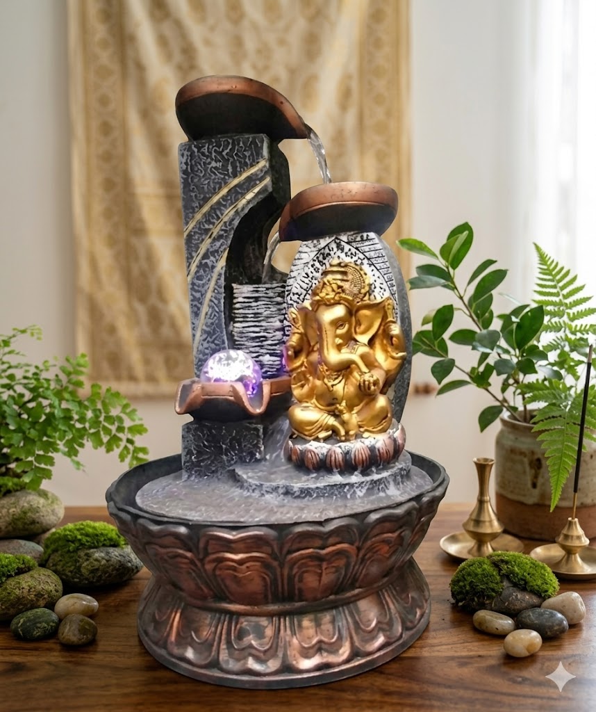 BG 27 ( Elegant Lord Ganesha LED Water Fountain Showpiece )