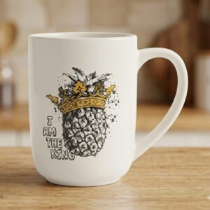 1679 (“I Am The King” Crowned Pineapple Ceramic Mug)