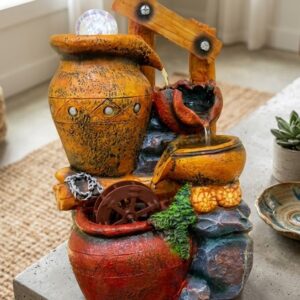 NO 8 / 1480 ( Rustic Village Waterfall Fountain Decor )