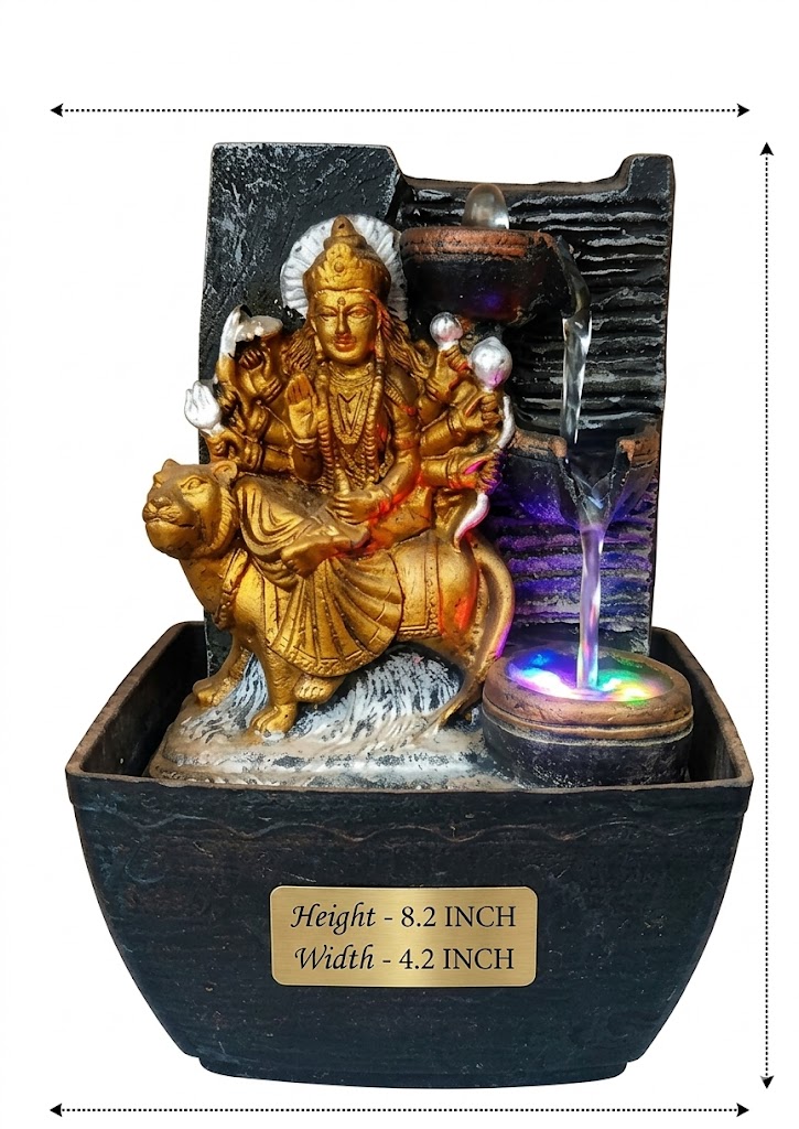 F 12 NO ( Divine Durga Maa LED Water Fountain Showpiece ) - Image 2