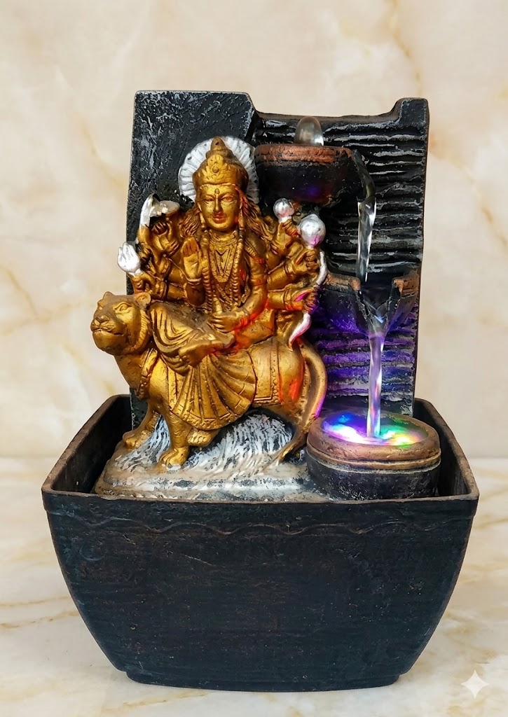 F 12 NO ( Divine Durga Maa LED Water Fountain Showpiece )
