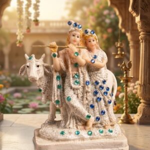 WHITE R.K (Divine Harmony Radha Krishna Idol)