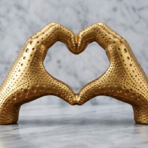 1286 (Golden Heart Hands Artistic Showpiece)