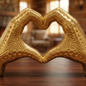 1287 (Eternal Love Heart Hands Sculpture)