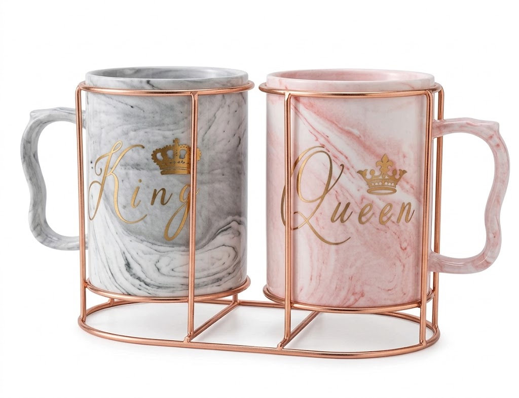 820 (Royal Marble King & Queen Mug Set) - Image 2