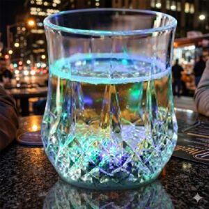 5264 (Aurora Prism Glow Crystal Whiskey Glass)