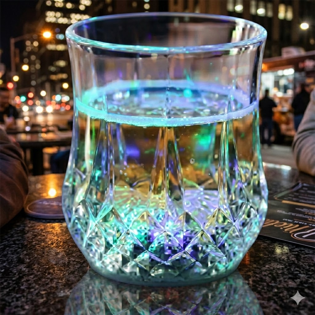 5264 (Aurora Prism Glow Crystal Whiskey Glass)