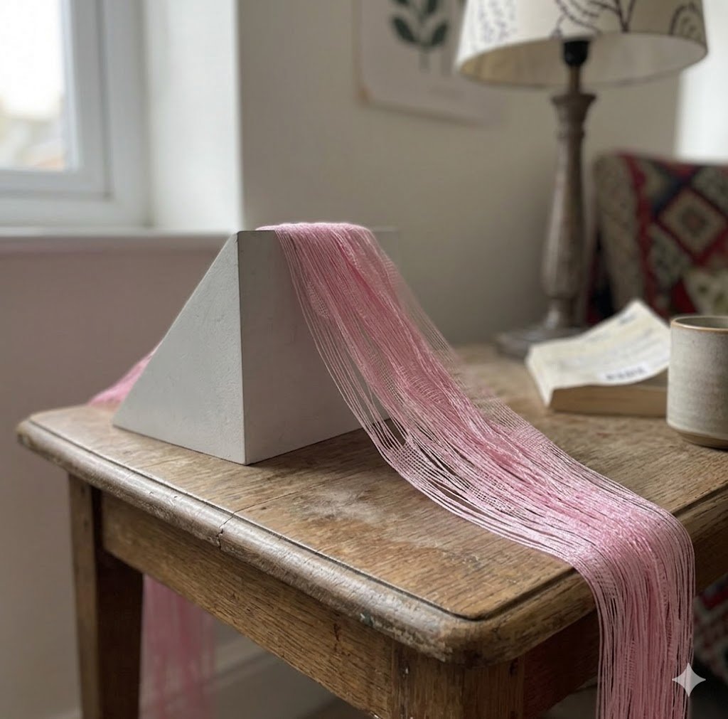 AR2913 ( Luxury Pink Sheer Thread Curtain Fabric Roll ) ( PcsCtn.200 )