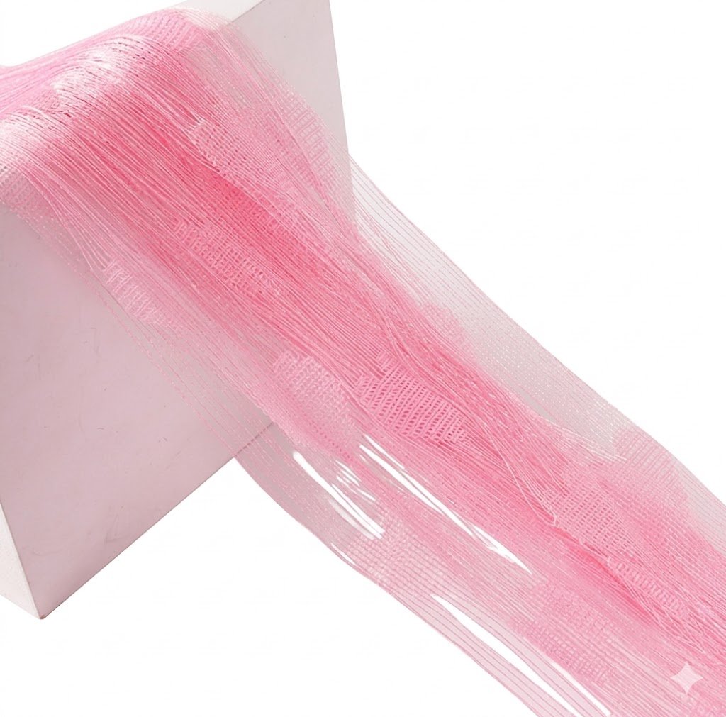 AR2913 ( Luxury Pink Sheer Thread Curtain Fabric Roll ) ( PcsCtn.200 ) - Image 2